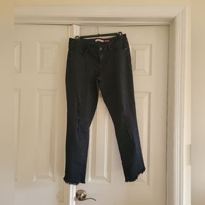 YMI Love Jeans Raw hem Distressed Black Size 9